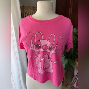 Pink Graphic T-Shirt Lilo & stitch